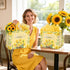 Innovoscape Sunflower Gift Bag Yellow Sunflower Gift Wrapping Bag with Tissue Papers and Card Party Favor Decorations
