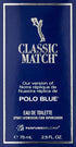 PB ParfumsBelcam Blue Classic Match, Our Version of a Signature Designer Eau de Toilette Spray for Men, 75 mL.