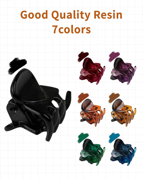 Mini Hair Clips - 72 Pcs Small Claw Hair Clips for Women and Girls, Plastic, Tiny Clips in 3 Colors