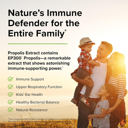 Terry Naturally Propolis Extract EP300, 60 Capsules - Supports Immune System, Upper Respiratory & Children’s Ear Health