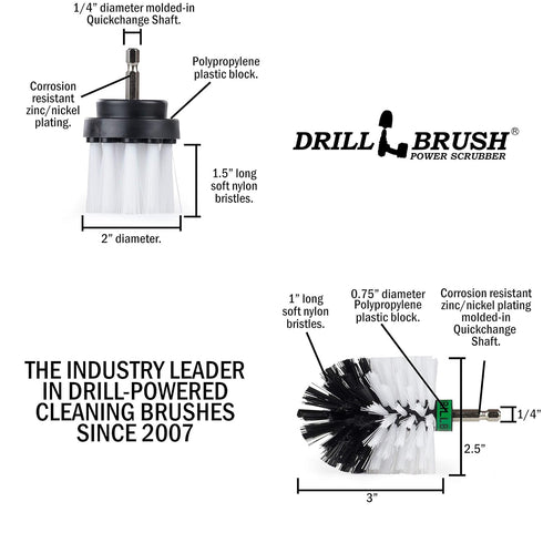 Motorcycle Cleaning Kit - Car Cleaning Supplies, Truck Scrubbing Accessories, Drill Brush Wheel Cleaner, Rim Scrubbing