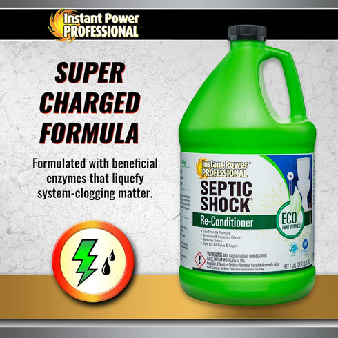 Instant Power Professional Septic Shock Re-Conditioner, 128 Fl. Oz. Treatment for Septic Tank System