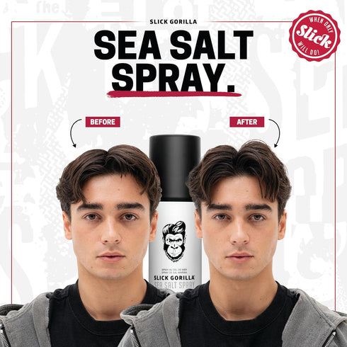 Slick Gorilla Sea Salt Spray for Men - 200ml Texturizing Hair Spray, Lightweight Volume Mist with Matte Finish