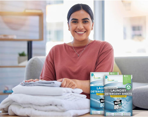 Laundry Detergent Sheets - 80 Loads, Fragrance Free, Easy to Use Concentrated Sheets