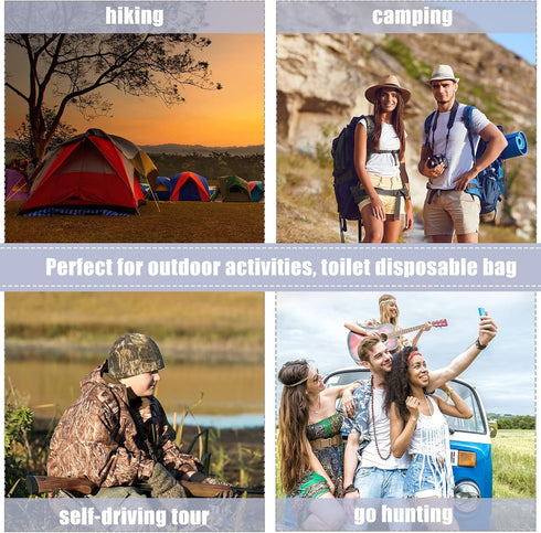 90 Pieces Portable Toilet Bags, 8 Gallon Heavy Duty Disposable Replacement Bags for Camping Boating Outdoors