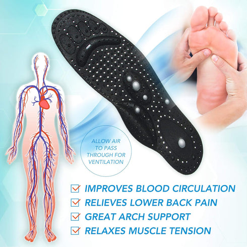 Daiwa Felicity Magnetic Insoles for Men & Women - Orthopedic Acupressure Shoe Inserts for Foot Health, Reflexology