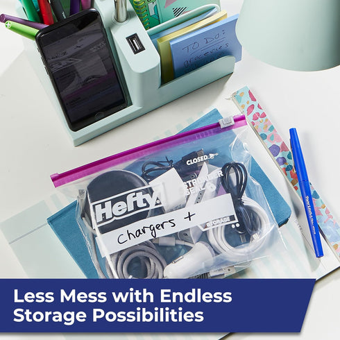 Hefty Slider Storage Bags, Quart Size, 78 Count for Food Storage