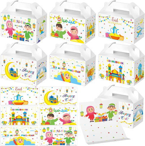 Sinload 48 Pcs Eid Al Adha Eid Mubarak Envelopes Gift Boxes Set Includes