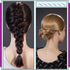 Teenitor 4pcs Pony Hair Tail Accessories - 2 Pairs French Braiding Tool, Turvy Styling Tool for Women Girls, Purple/Blue