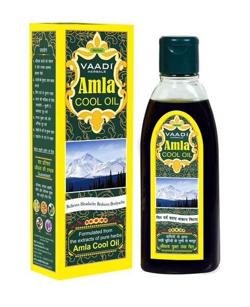 Vaadi Herbals Amla and Brahmi Blend Hair Oil - 6.76 Ounces Therapeutic Grade for Hair Growth and Cooling