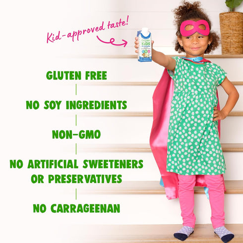 Orgain Organic Kids Nutritional Protein Shake, Vanilla - 8g Dairy Protein, 3g Fiber, 22 Vitamins, 8.25 Fl Oz (Pack of