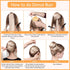 YaFex Hair Bun Maker Set, 3 Pieces (Small, Medium, Large), 6 Hair Elastics, 1 Bag Hairpins, Blonde
