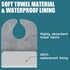 Lunluarai Adult Bibs for Men and Women, Reusable Terry Bibs for Elderly Senior, Waterproof Towel for Adults