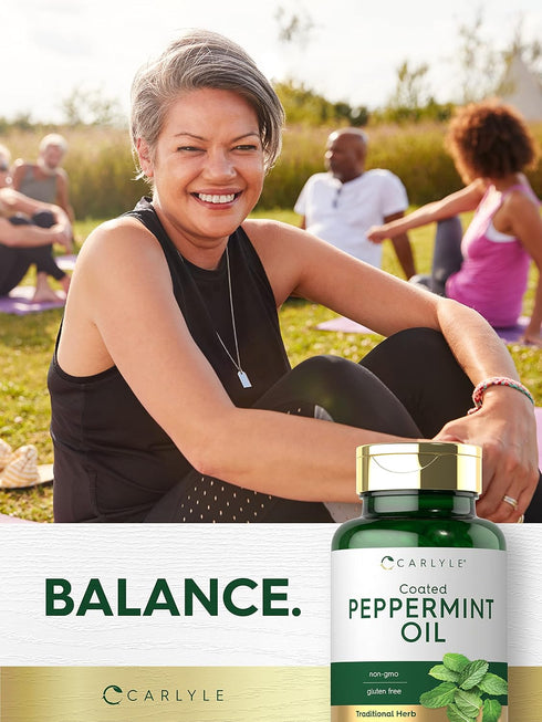Carlyle Peppermint Oil Capsules, 150 Softgels with Rosemary and Thyme