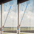Window Cleaner with Long Handle (57IN), Glass Cleaning Tools with Microfiber Scrubber & Silicon Squeegee Kit