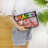 DYSHAYEN Chenille Letter Clear Zipper Pouch, Nylon Clear Cosmetic Bag for Travel, Makeup Bag for Women Girls