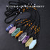Runyangshi Clear Quartz Healing Crystal Pendants, Double Pointed Natural Crystal Quartz Necklace