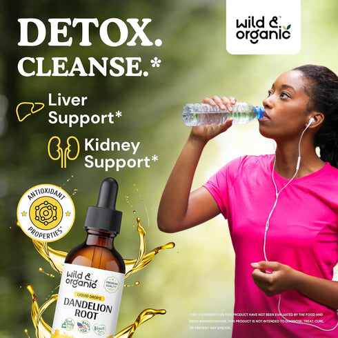 Dandelion Root Tincture - Liver Detox Cleanse w/ Dandelion Root Extract - Dandelion Root Liquid Drops for Liver Support - Dandelions Liver Care - Dandelion Root Supplement - Taraxacum Officinale - 2oz