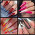 LoveOurHome 240pc XL Clear Stiletto Nail Tips, Full Cover Acrylic False Nails for Women Girls, 12 Size Manicure
