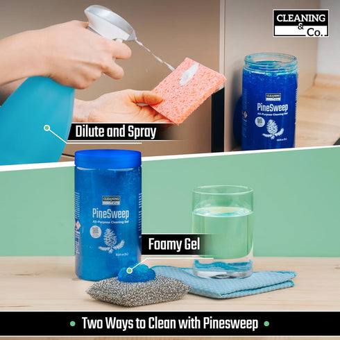 All-Purpose Cleaning Gel with Pine Oil – Foaming Multipurpose Solution for Bathroom, Kitchen, and More (33.8oz)