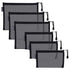 HRX Package Nylon Mesh Cosmetic Zipper Bags, 6PCS Black Makeup Pouches for Travel Organizer Case