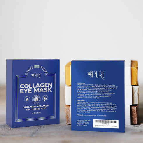 Collagen Boosting Eye Mask Patches, 15ct, Under Eye Patches for Dark Circles, Puffy Eyes, Anti-Wrinkles & Hydrating