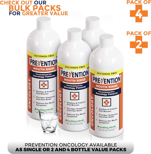 Prevention Oncology Mouthwash, 16oz, Non-Alcohol Mouth Rinse, Specially Formulated for Patients Undergoing Oncology