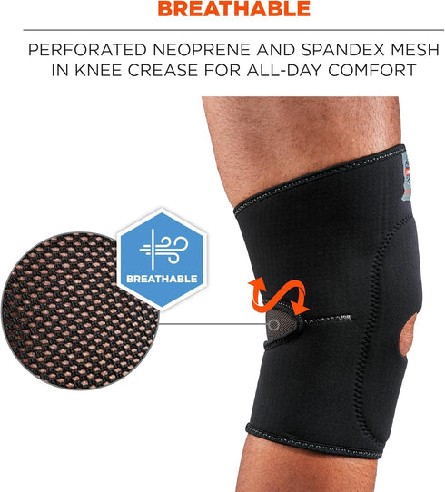 Ergodyne ProFlex 615 Knee Sleeve, Black, Large