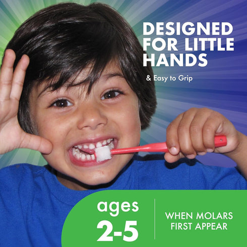 Brilliant Oral Care Child Toothbrush, Soft Bristles, Easy to Use for Ages 2-5 Years, Sky Blue
