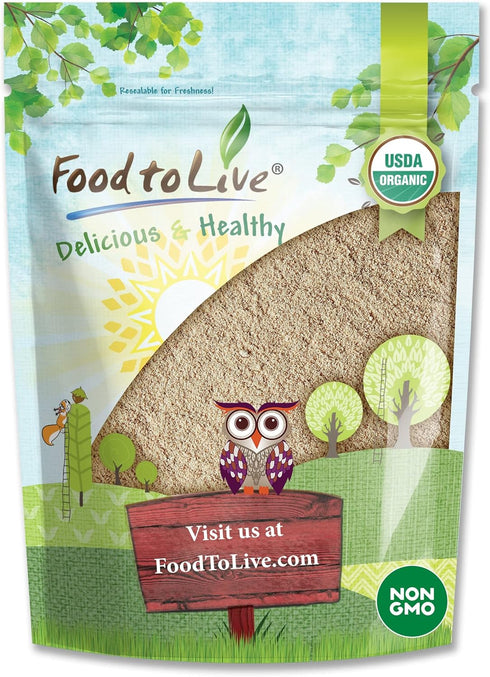 Food to Live Organic Ashwagandha Root Powder, Non-GMO, Finely Ground Indian Ginseng, Pure, Raw, Vegan, Bulk, Easy to