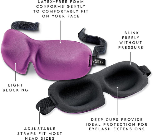 Bucky 40 Blinks No Pressure Beauty & Travel Eye Masks - Gray Dots