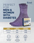 Pembrook Bamboo Viscose Diabetic Socks, 6 Pairs Ankle Socks for Swollen Feet, Neuropathy, Wide Calf and Ankle Socks