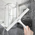 Squeegee(10 inch-White) All-Purpose Shower Squeegee for Shower Glass Door with Adhesive Hook, Silicone Squeegee