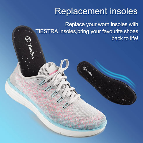 3 Pair Shoe Inserts for Men's Memory Foam Insoles, Replacement Insoles for Work Boots and Running Shoes