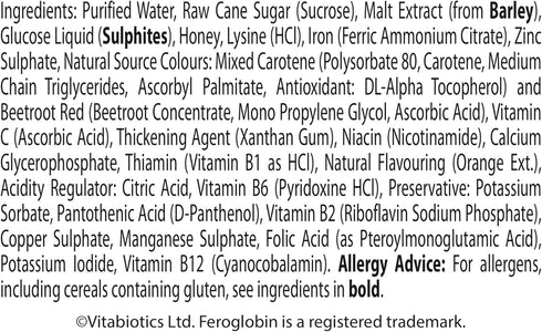 Gentle Iron and Nutrient Liquid, Reduce Tiredness and Fatigue, Natural Iron Source