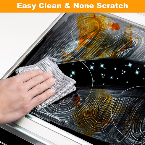 Non Scratch Wire Dishcloth: Multipurpose Dishwashing Rag for Wet and Dry, Reusable Steel Wool Scrubber
