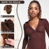 Curly Ponytail Extension Drawstring 16 Inch for Women, Natural Black Mixed Medium Auburn Clip-in Hairpiece