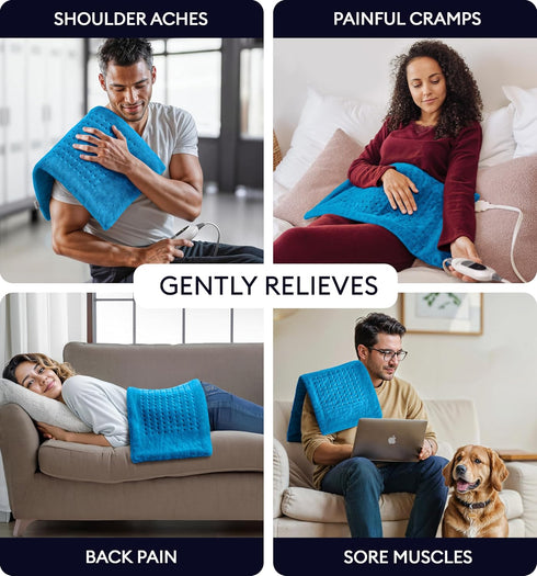 GENIANI King Size Heating Pad for Back Pain & Cramps Relief, FSA HSA Eligible, Auto Shut Off, Machine Washable,