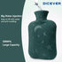 Hot Water Bottle with Soft Cover, 2L for Menstrual Cramps, Neck and Shoulder Pain Relief, Green