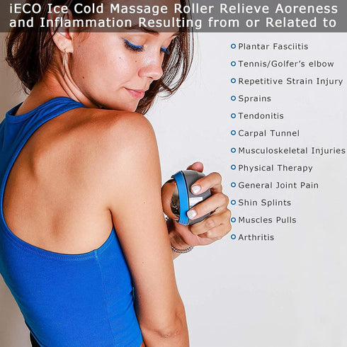 iECO Cold Massage Roller Ball - Versatile Ice Roller for Muscle Relief & Plantar Fasciitis Therapy