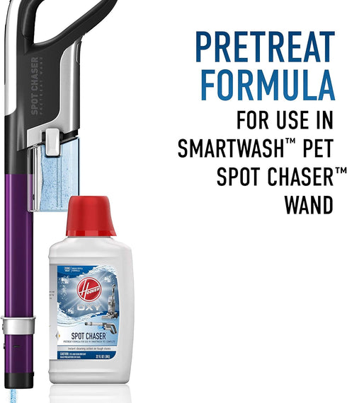 Hoover Oxy Spot Chaser Refill for SmartWash Pet, Stain Remover Pretreat Formula, Upholstery and Carpet Cleaning Solution, 32 fl oz, White, AH31604