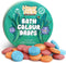 Honeysticks Bath Color Tablets for Kids - Non Toxic Fizzy Bathtub Drops Made with Natural Ingredients, 36 Drops