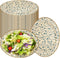 VIVAVENTURE 50PCS Oval Disposable Paper Plates, 9" x 10.5" Everyday Disposable Plates, Floral