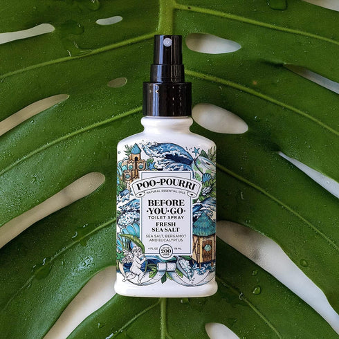 Poo-Pourri Before-You-Go Toilet Spray, 4 Fl Oz, Fresh Sea Salt, Bergamot and Eucalyptus