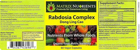 RABDOSIA Complex - 100% Natural Antioxidant Supplement with Rabdosia Extract, Green Tea, Resveratrol, Vegan Capsules