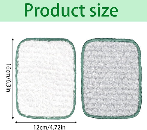 Sinbana 10pcs Multipurpose Wire Dishwashing Rags for Dry and Wet, Double-Layer Non-Scratch Wire Cleaning Cloths