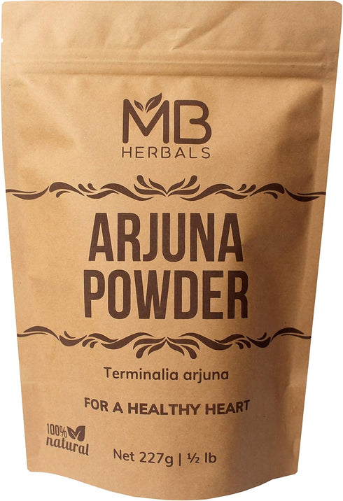 MB Herbals Arjuna Powder - 8 oz / 27 Gram Wildcrafted Terminalia arjuna Bark Powder