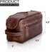 KomalC Premium Buffalo Leather Unisex Toiletry Bag, Travel Dopp Kit