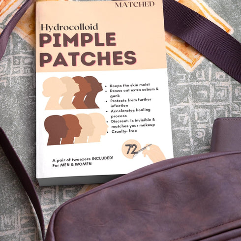 MATCHED Hydrocolloid Pimple Patches, Truly Invisible Acne Patches, 3 Sizes, 72-Count (1 Pack), Acne Skincare that