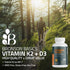 K2 D3 (MK7) D3 5000IU (125 90 K2 MK-7, 360 Bronson Vitamin Supplement Non-GMO Formula Vitamin mcg) & mcg Easy